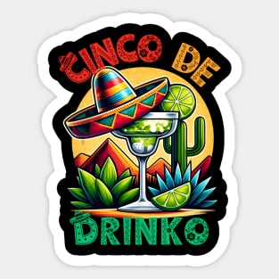 Cinco de drinko margarita 2024 Sticker